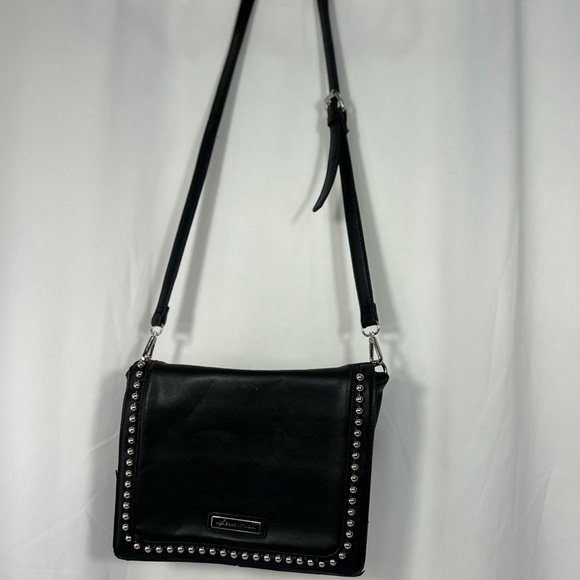 Adrienne Vittadini Black Crossbody Bag with Silver Accents - Picture 6 of 11